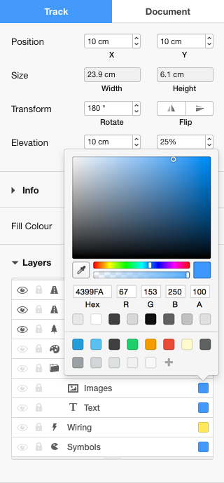 Exmaple of a Rail Modeller side panel UI